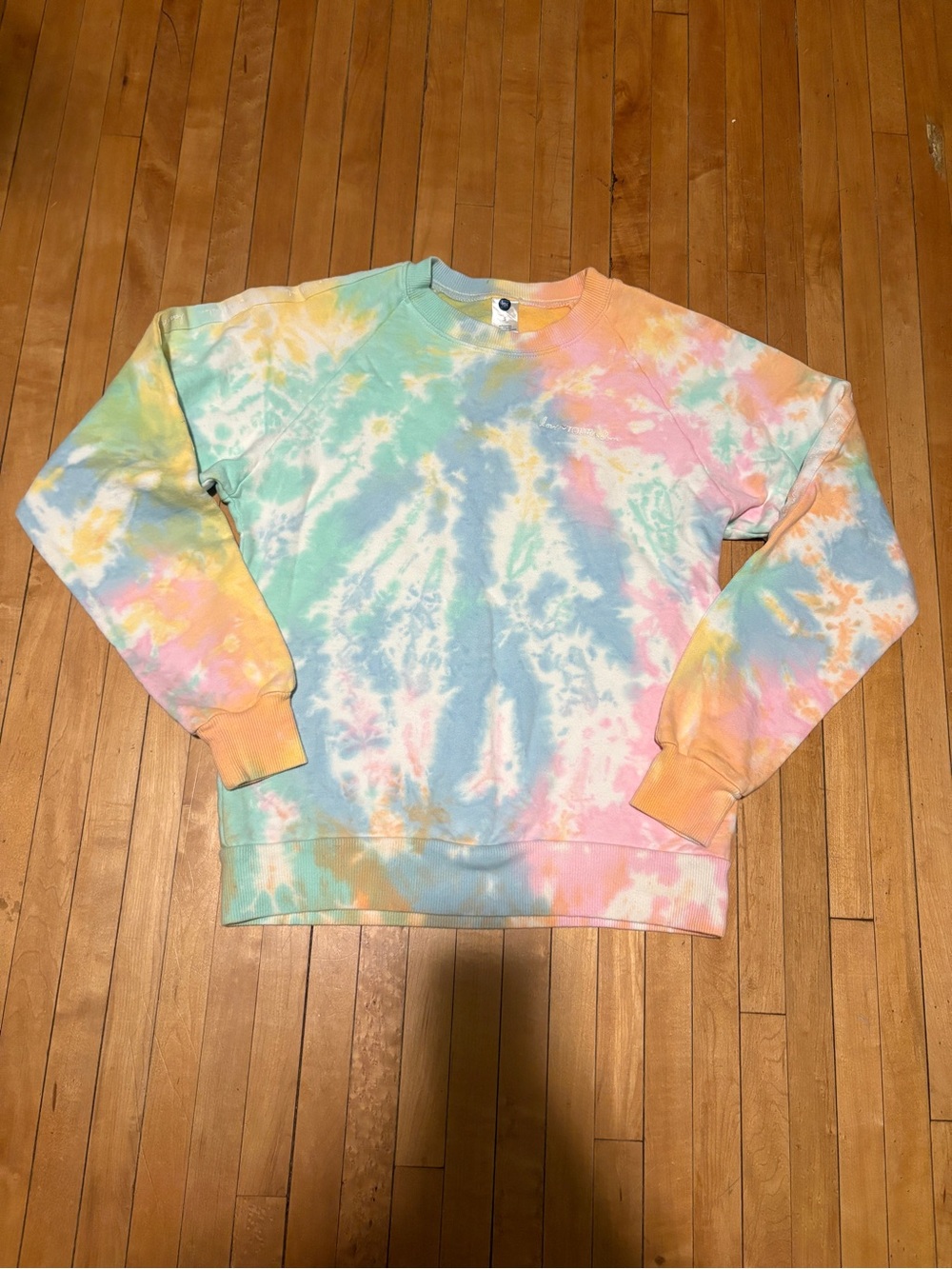 Love Your Melon Pastel Tie-Dye Crewneck Sweatshirt - Mint, Pink, Yellow, Sky
